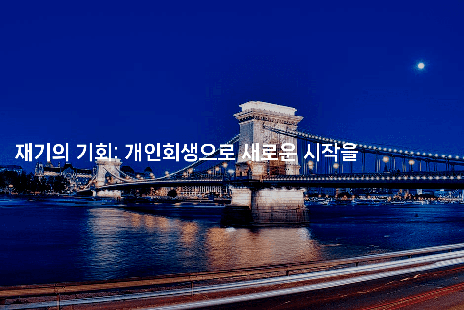 재기의 기회: 개인회생으로 새로운 시작을-시니어리그