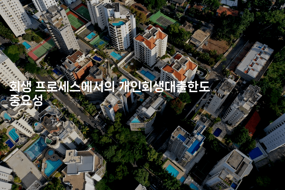 회생 프로세스에서의 개인회생대출한도 중요성-시니어리그